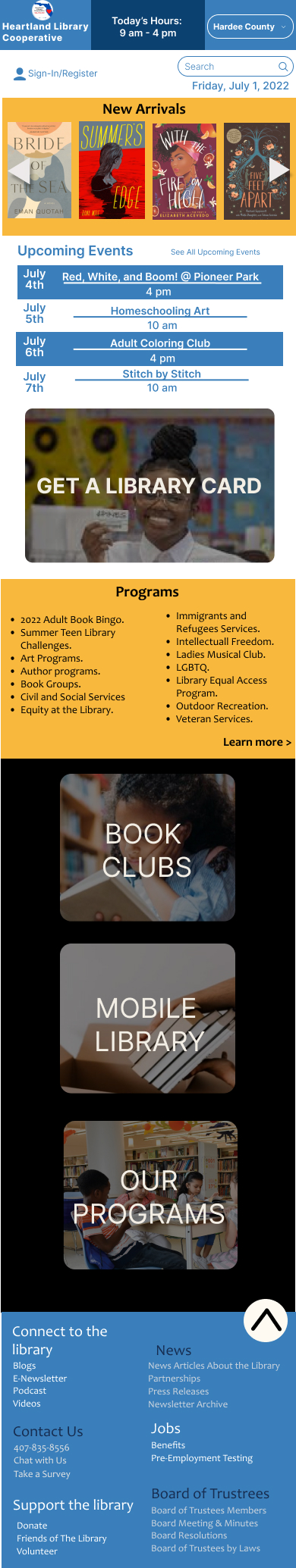 mobile homepage