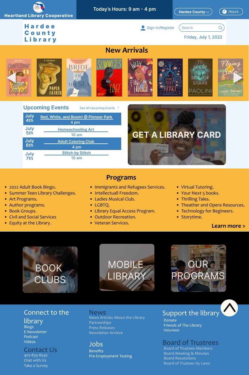 tablet homepage