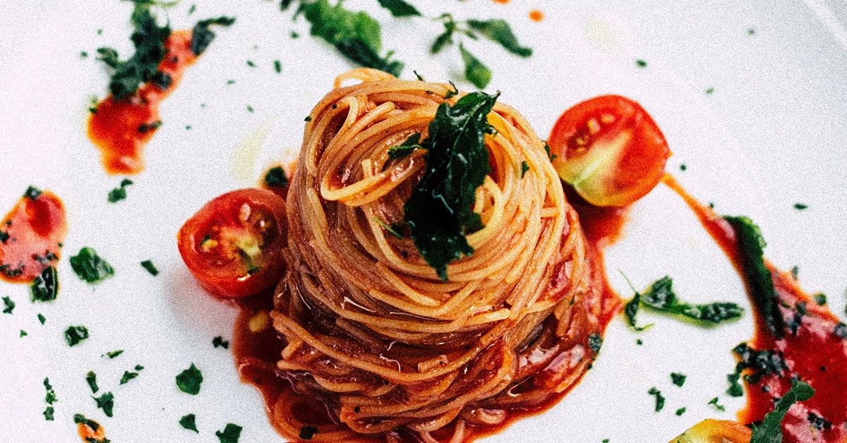 plate of spaghetti