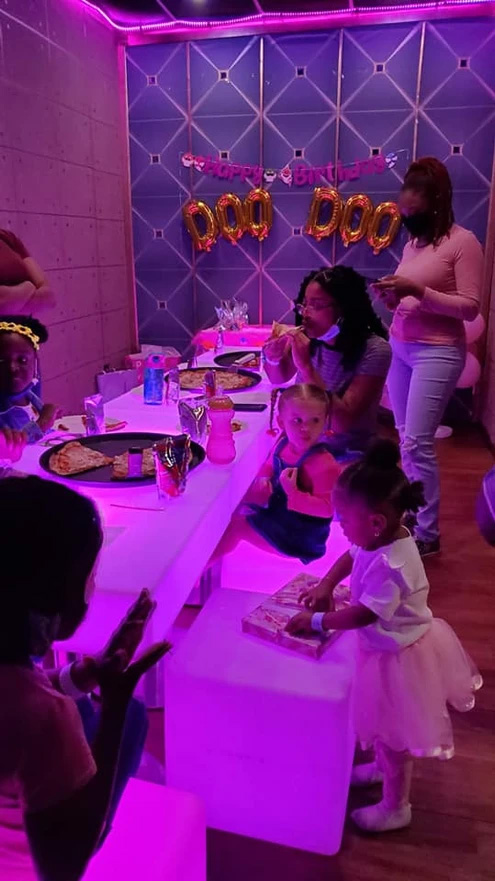 neon party room