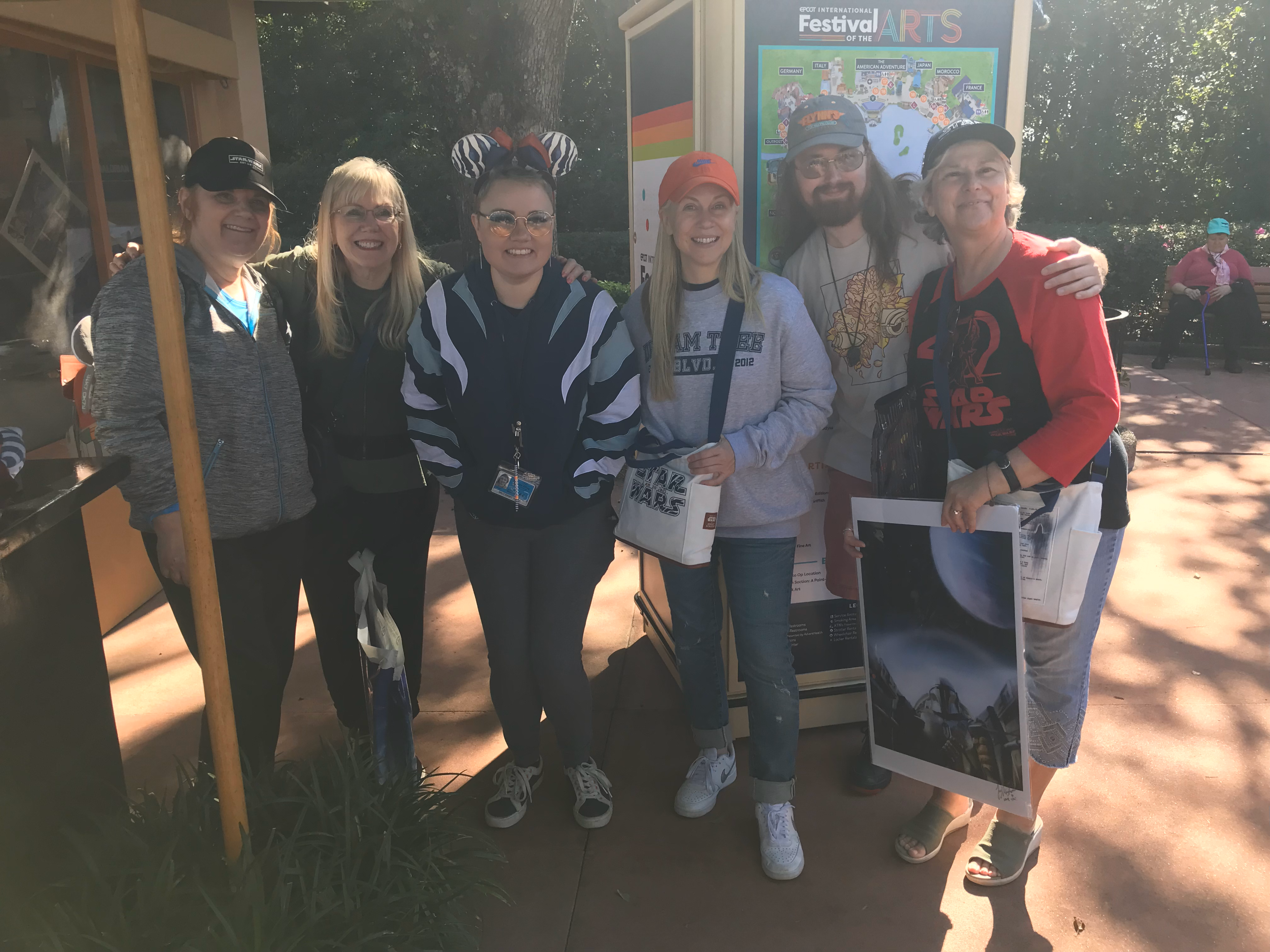 Me with my my mom and friends at Epcot