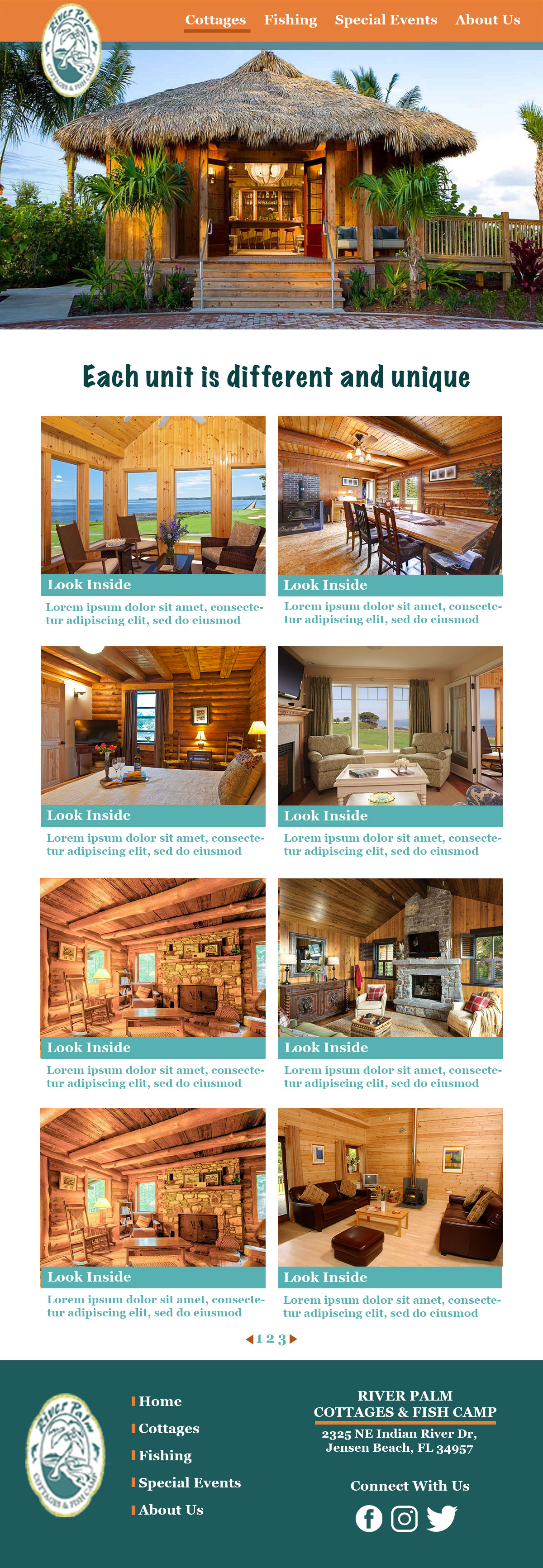 Cottages options page