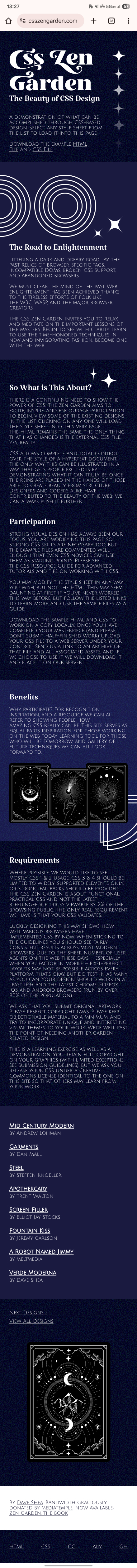 Mobile Set 1 for CSS Zen Garden