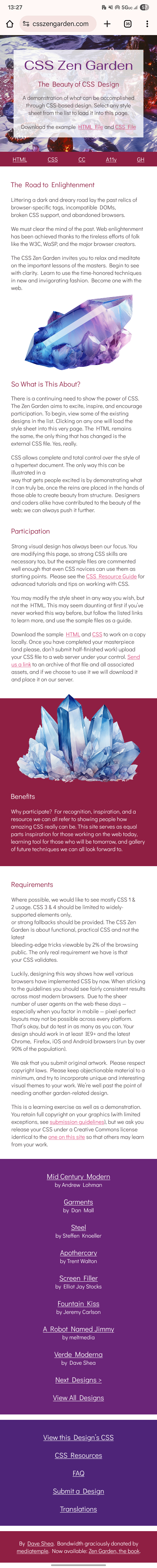 Mobile Set 2 for CSS Zen Garden
