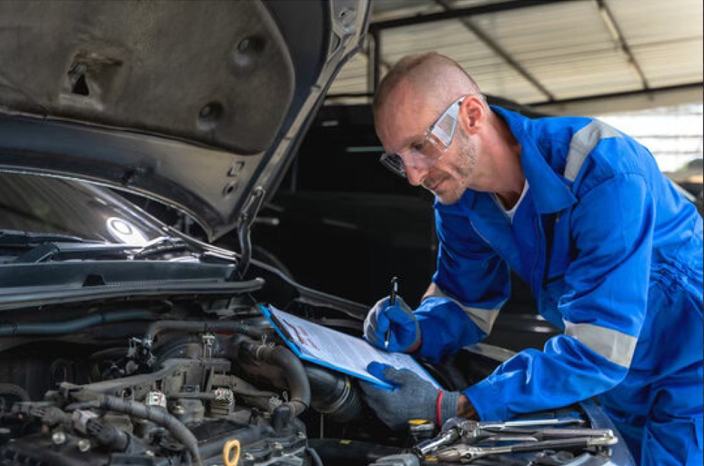 Engineer working on a Rover component