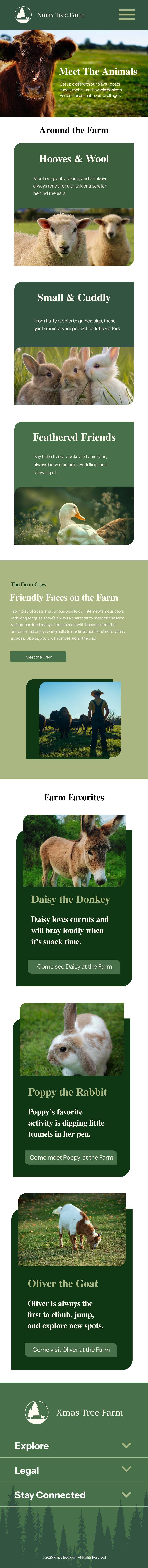 Comp02 Mobile — Meet the Animals Page