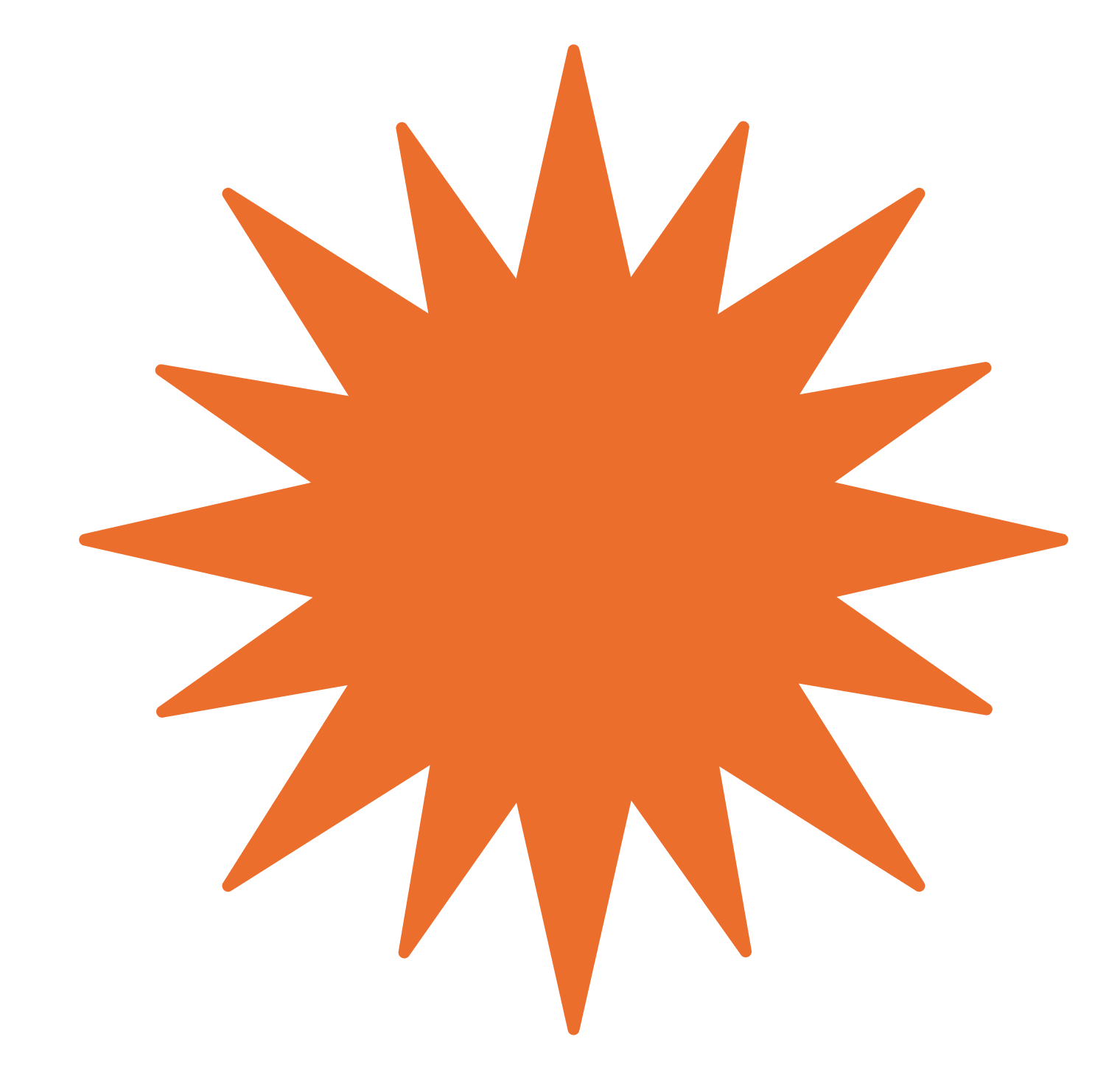 Orange starburst
