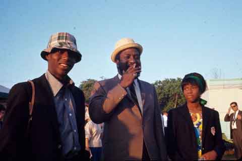 Thelonious Monk with his son and daughter.