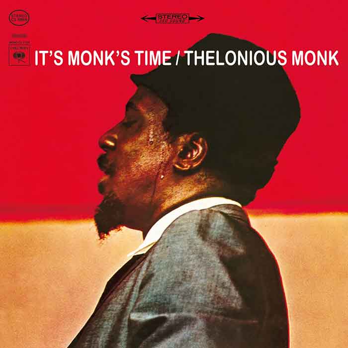 Monks Dream album cover. A side view of Theolonious Monk's face.