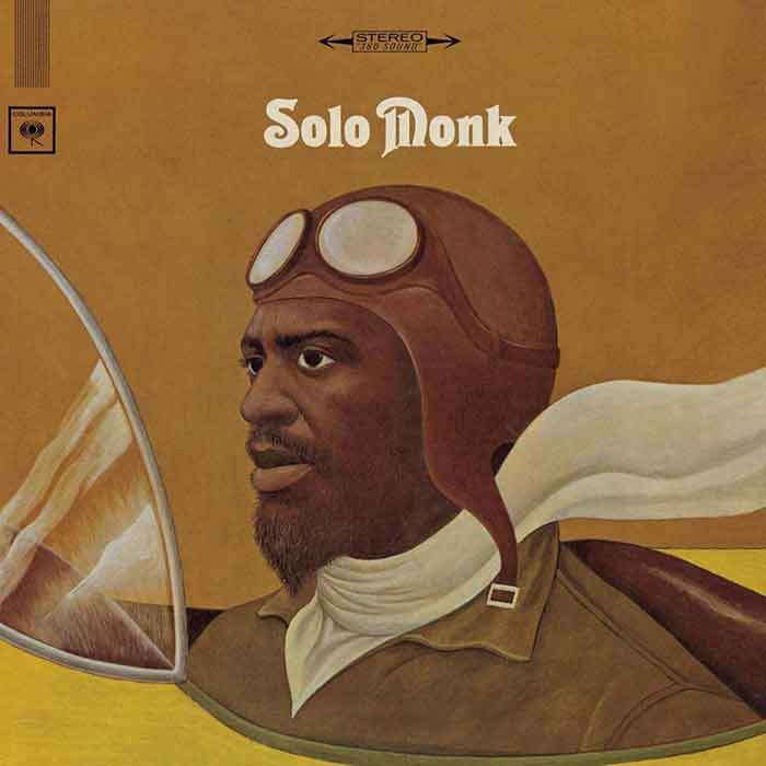 Monks Dream album cover. A side view of Theolonious Monk's face.