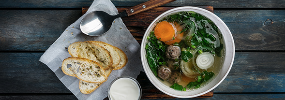 Soup plate display