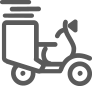 Icon of delivery scooter like a vespa