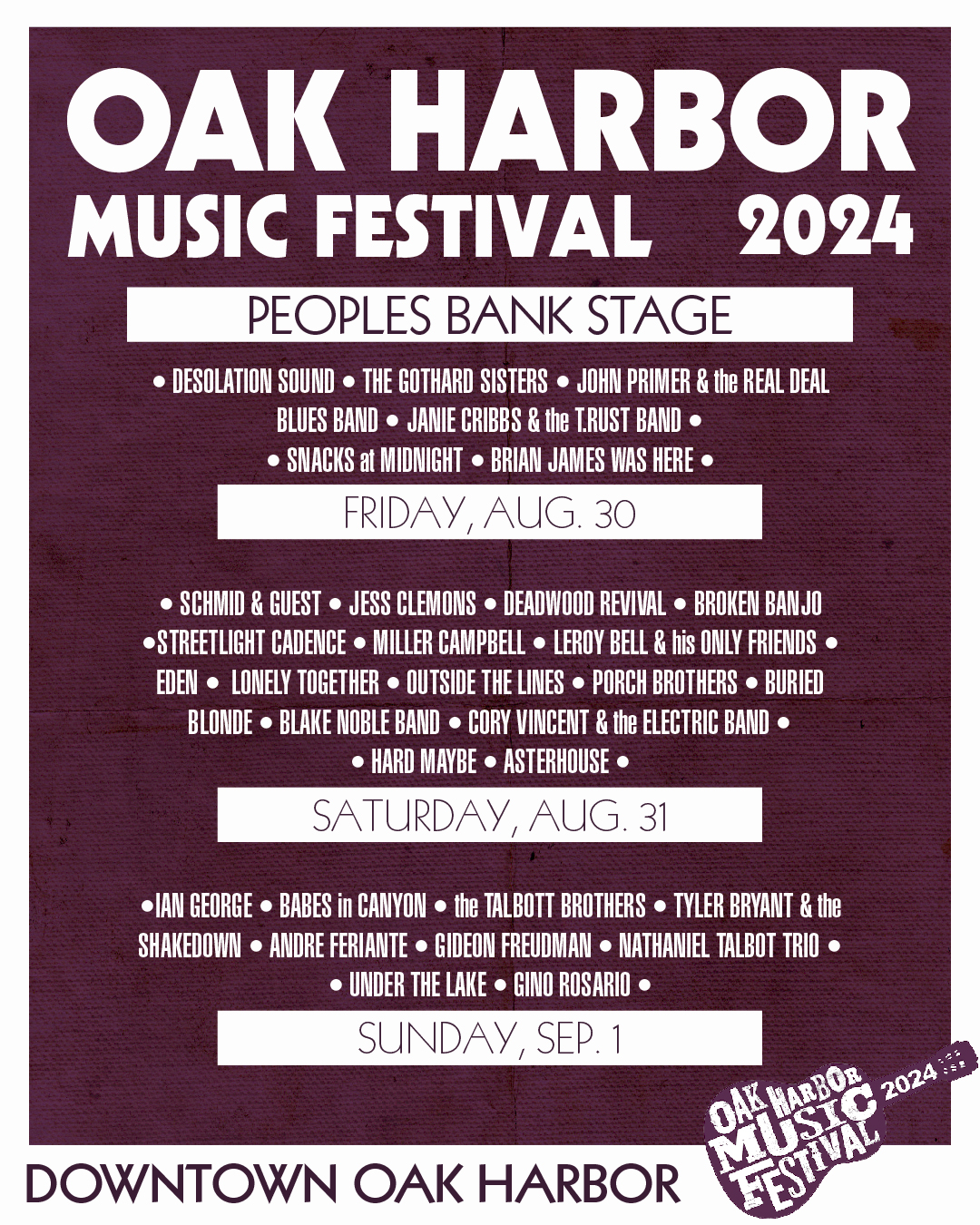 Lineup Concert Poster