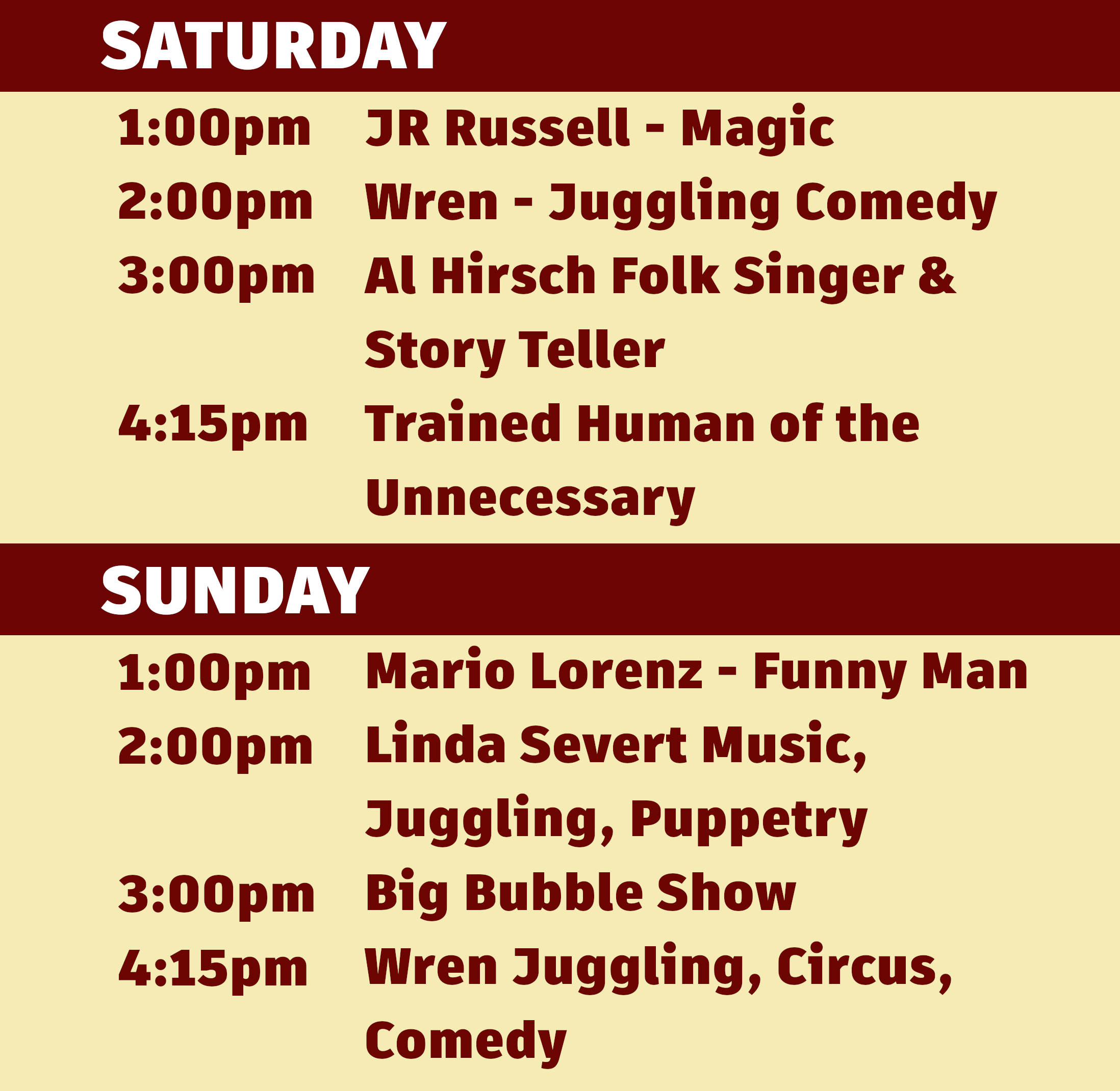 Center Stage Line-up Expanded