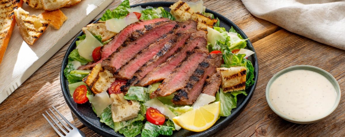 prime skirt steak wedge salad