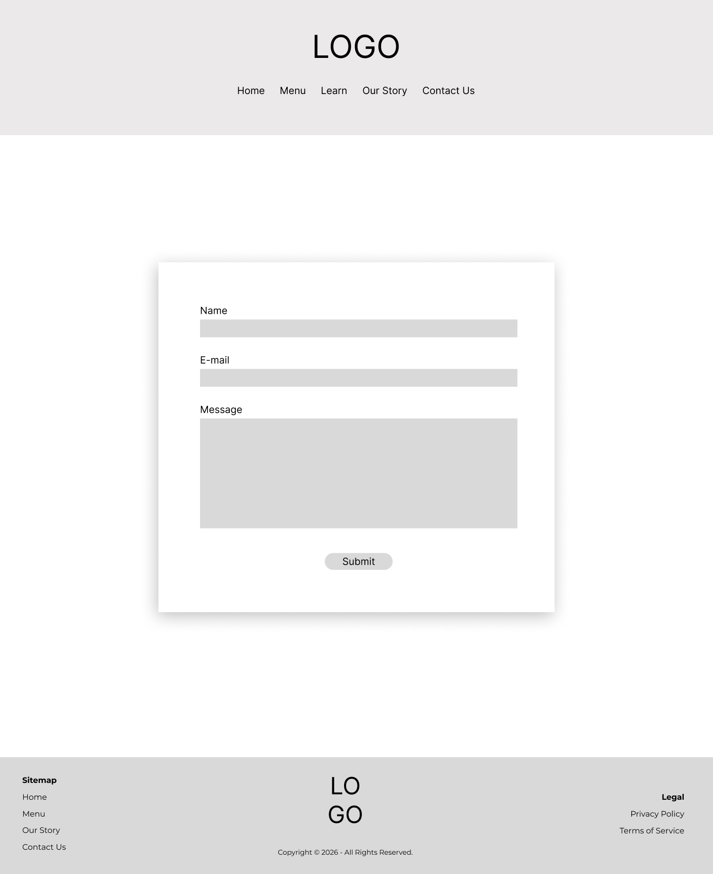 Contact Wireframe