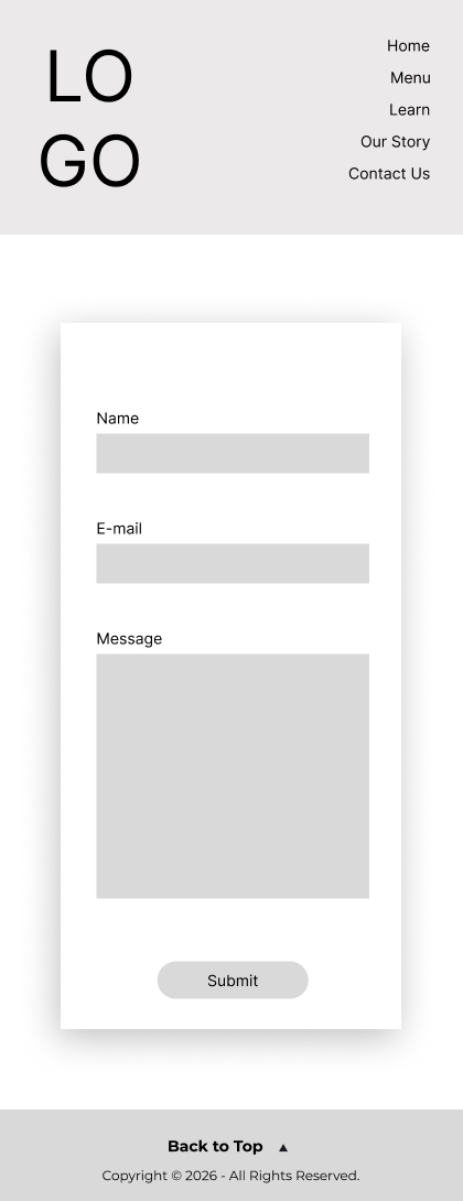 Contact Wireframe Mobile