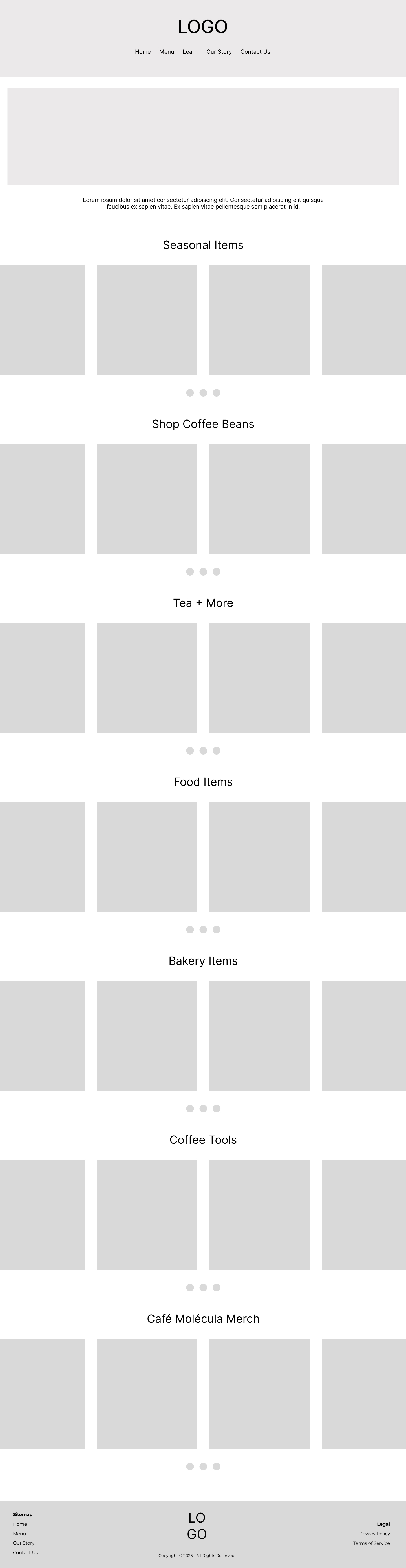 Menu Wireframe