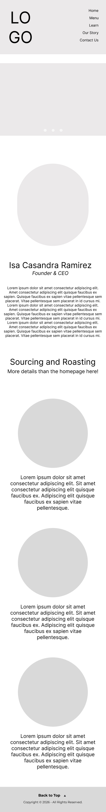 Our Story Wireframe Mobile