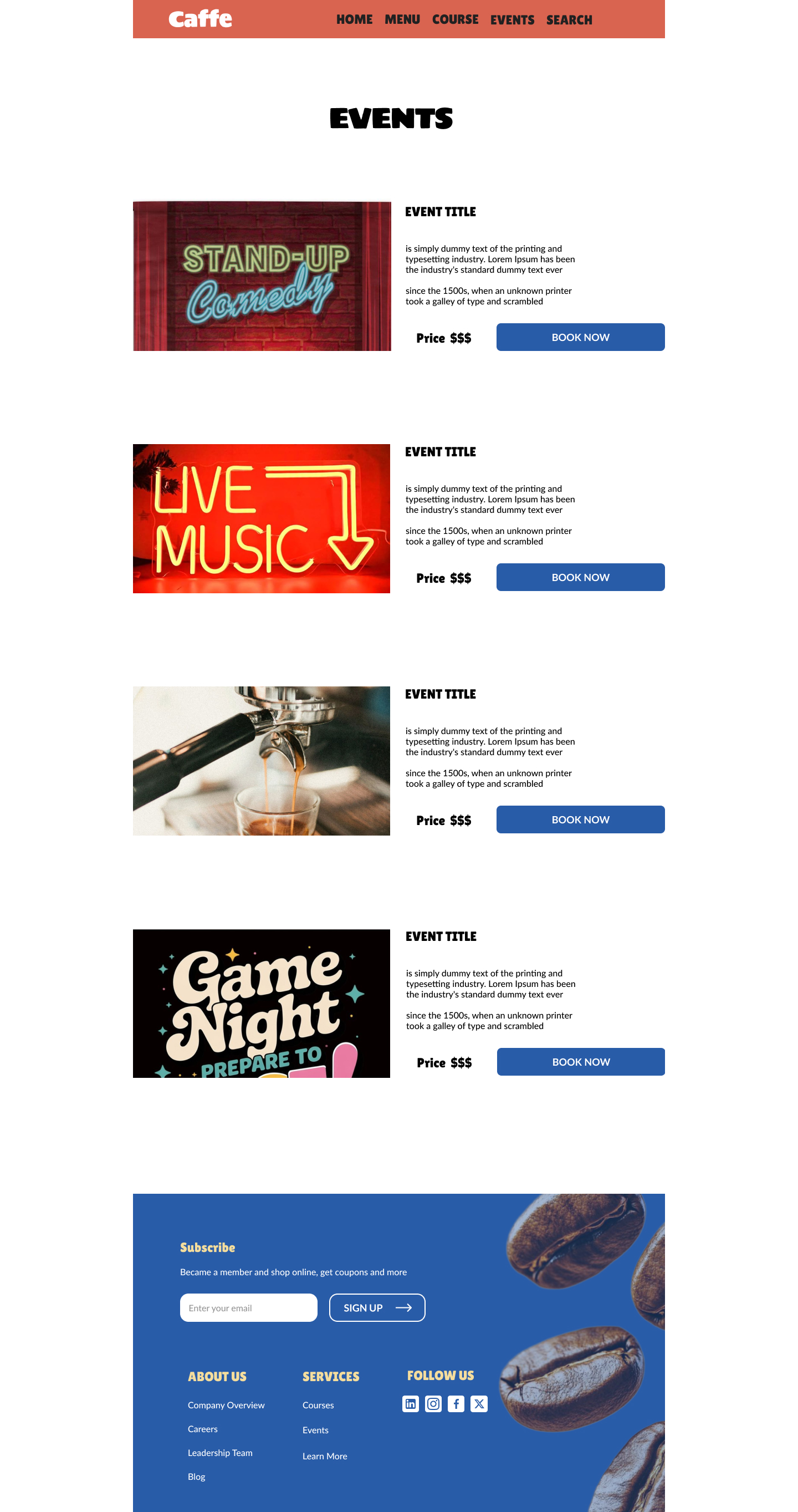 Events Page