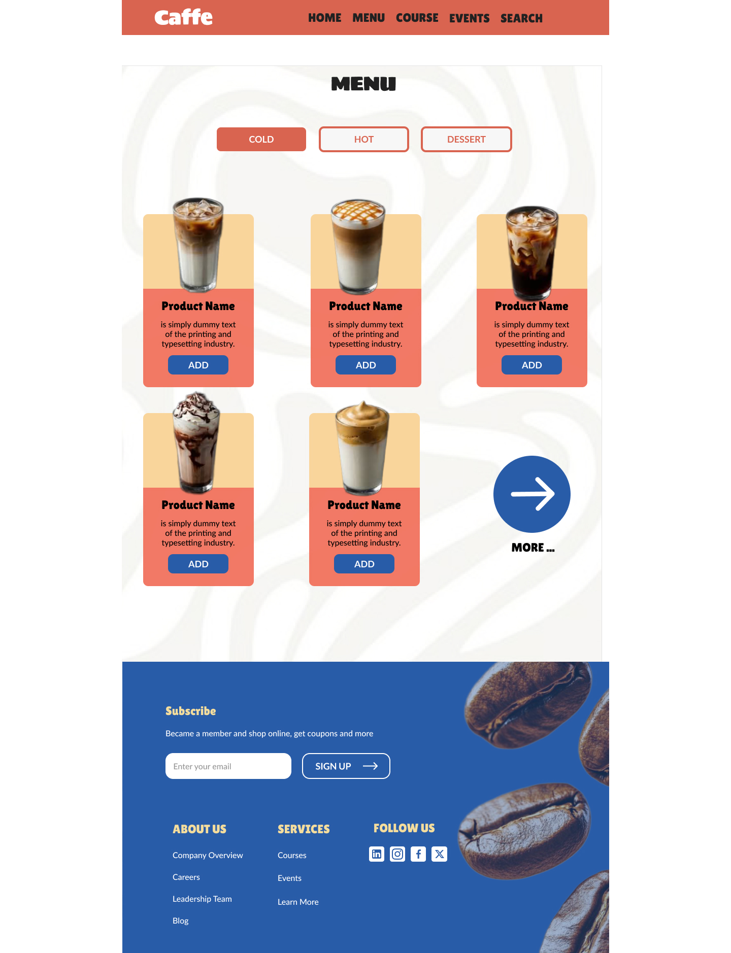 Menu Page