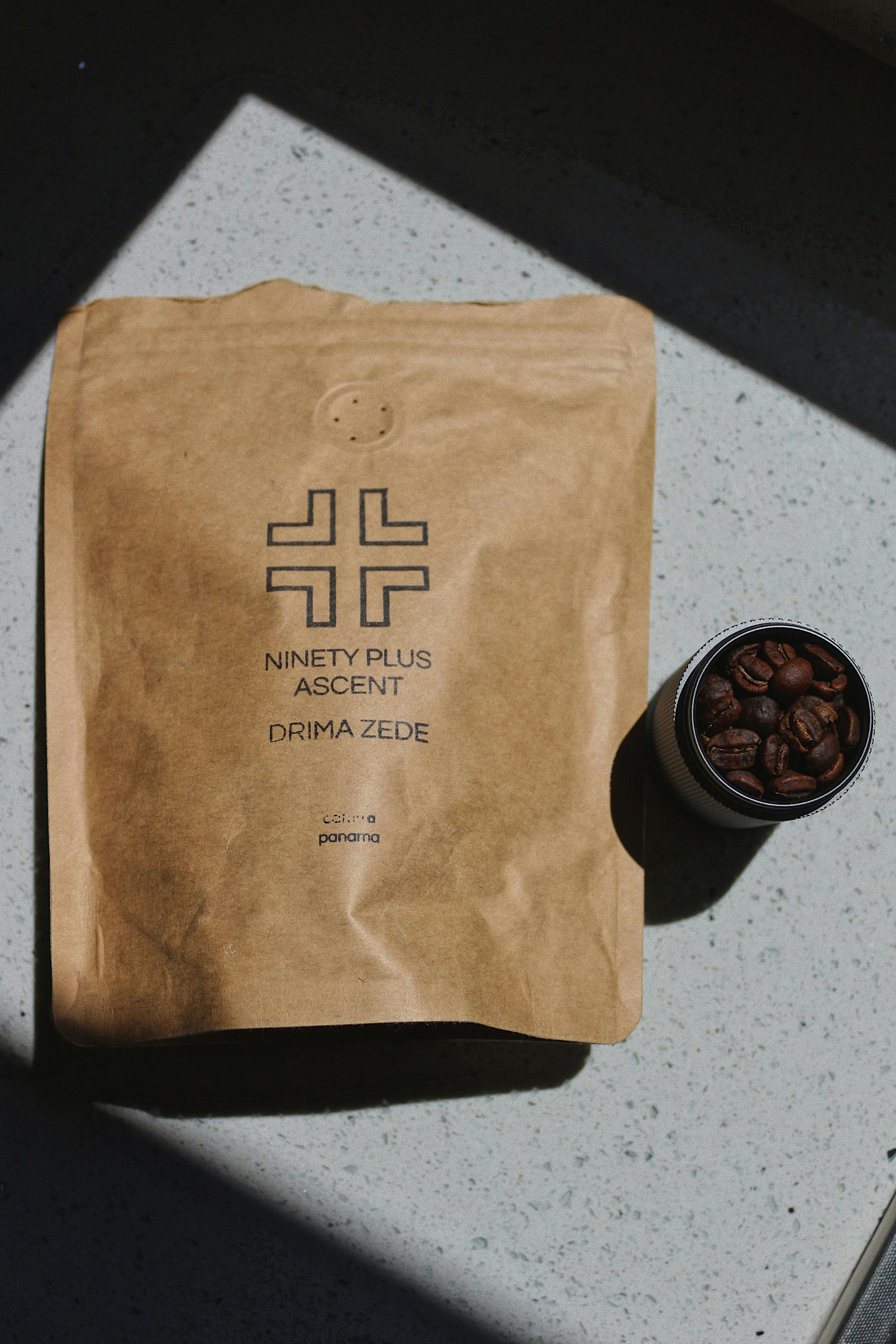 brown coffee ground bag