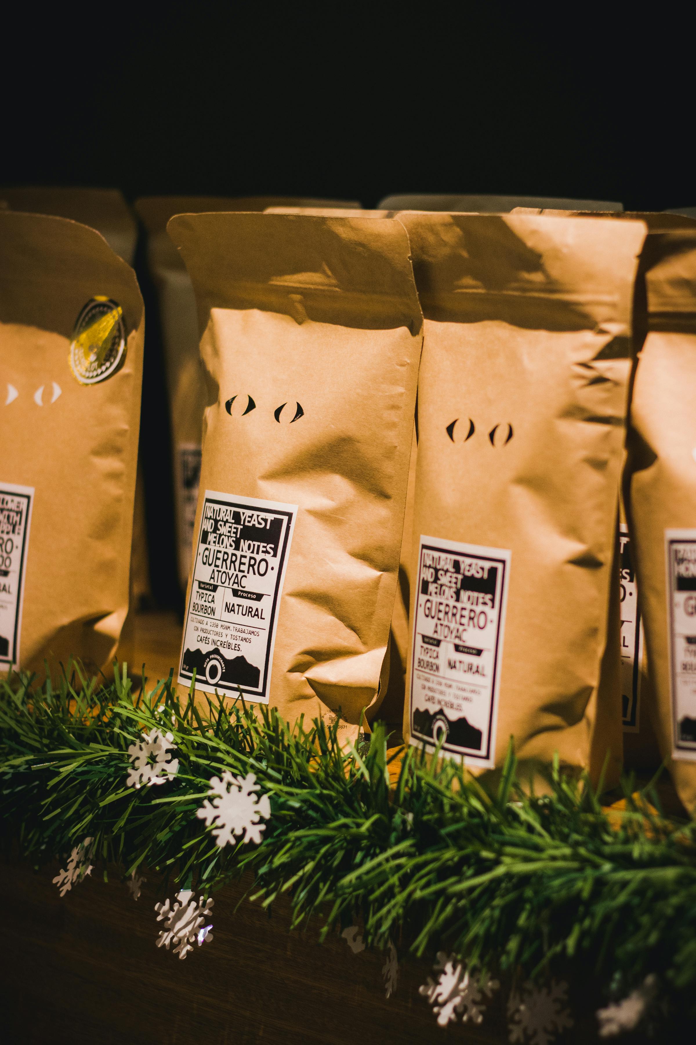 brown coffee ground bag