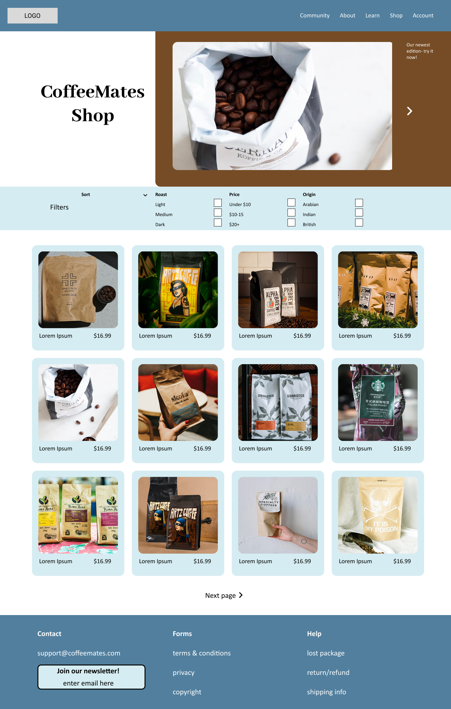 our Shop page comp version 2
