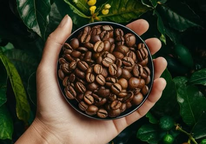 Coffee Beans in Hand