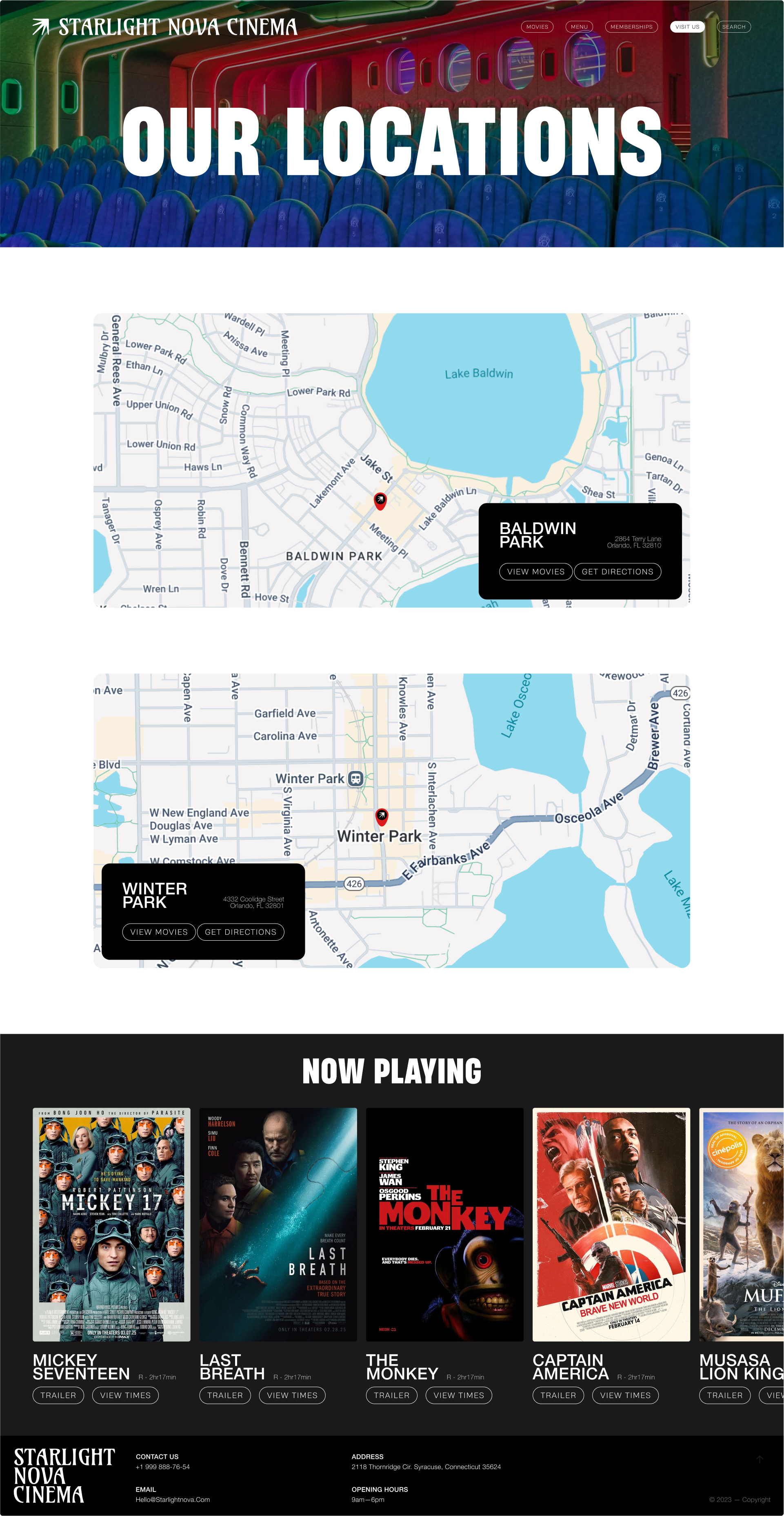 Locations Page - Desktop