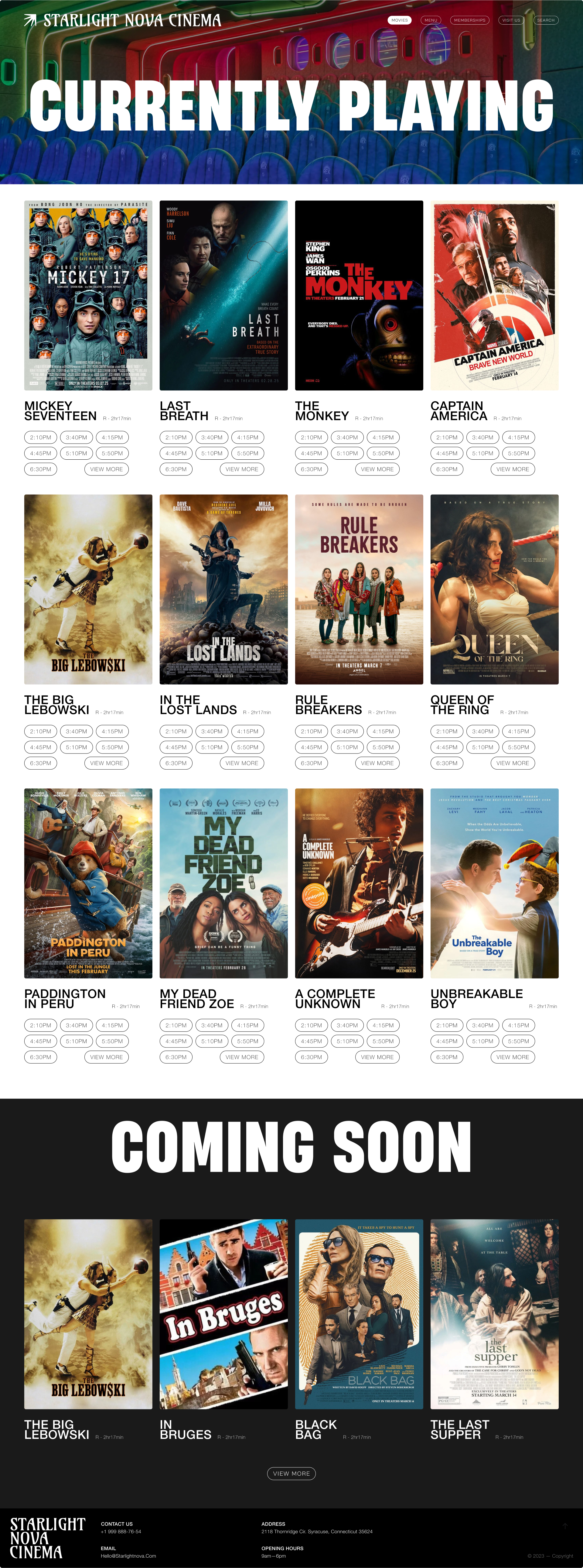 Movies Page - Desktop