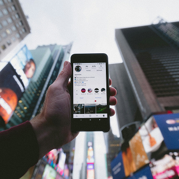 Person holding phone