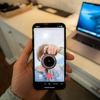 Person holding phone