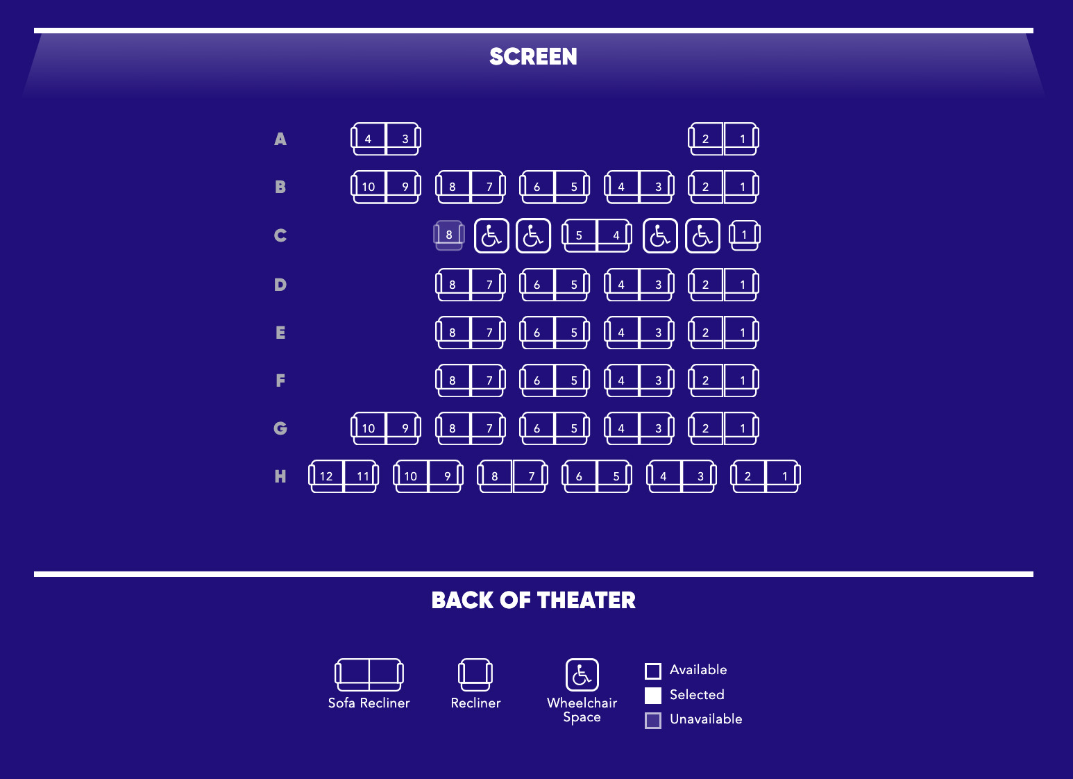Seat Selection Layout