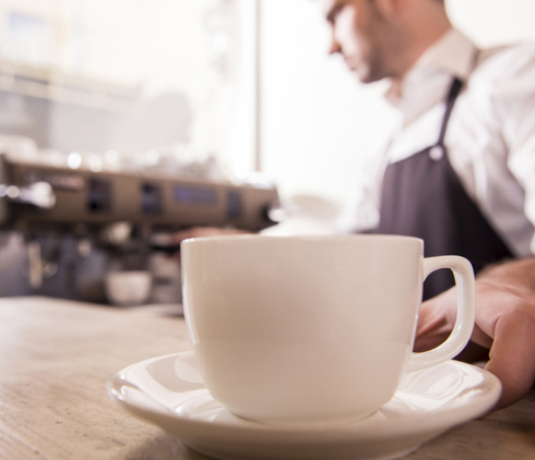 cup in cafe