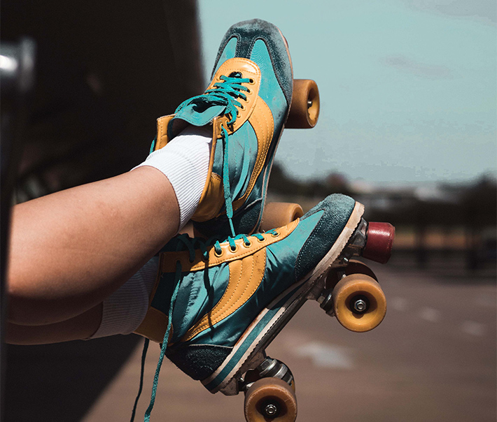 woman roller skates